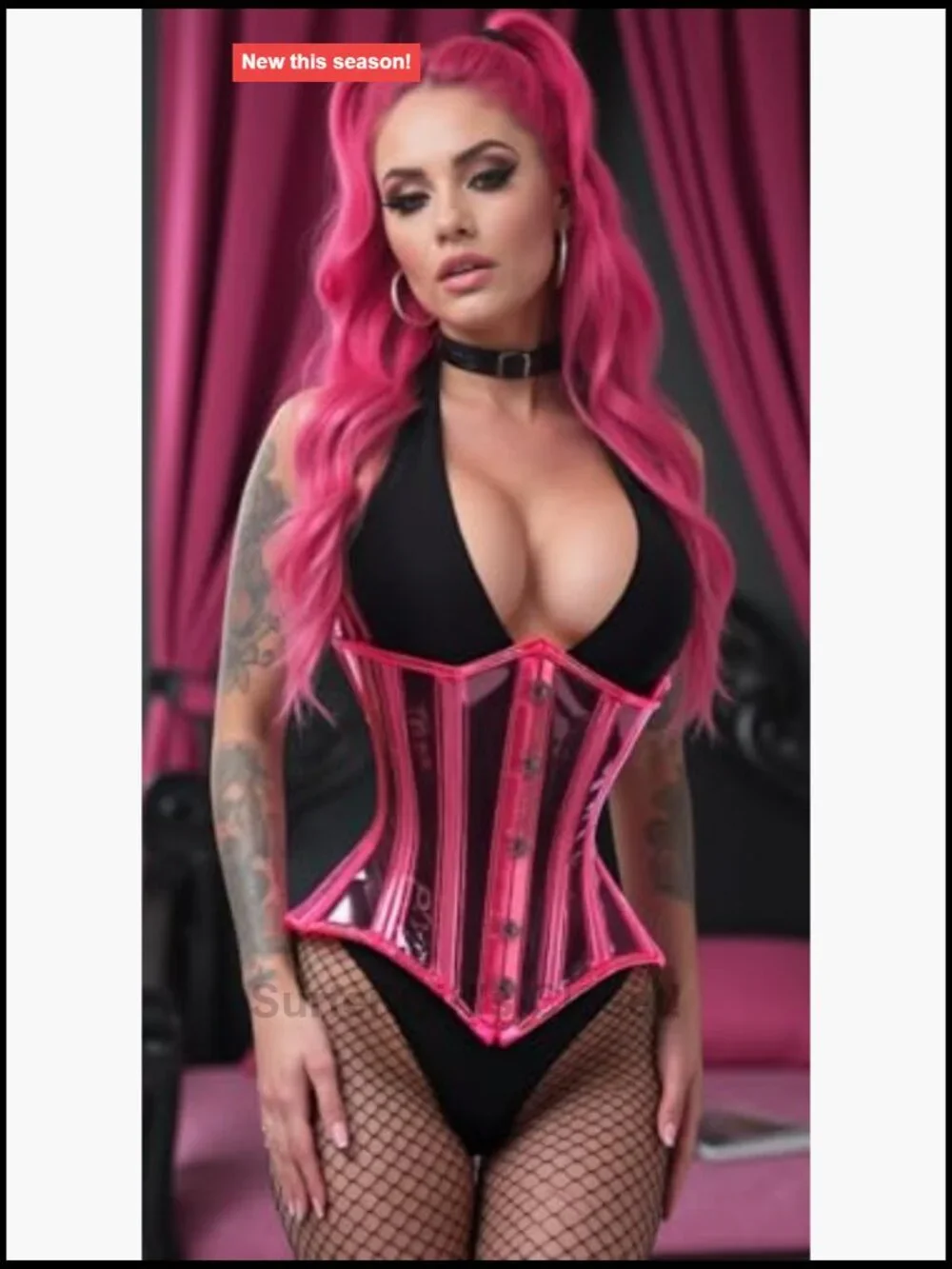 Daisy Corsets Lavish Clear Curvy Underbust Waist Cincher Corset